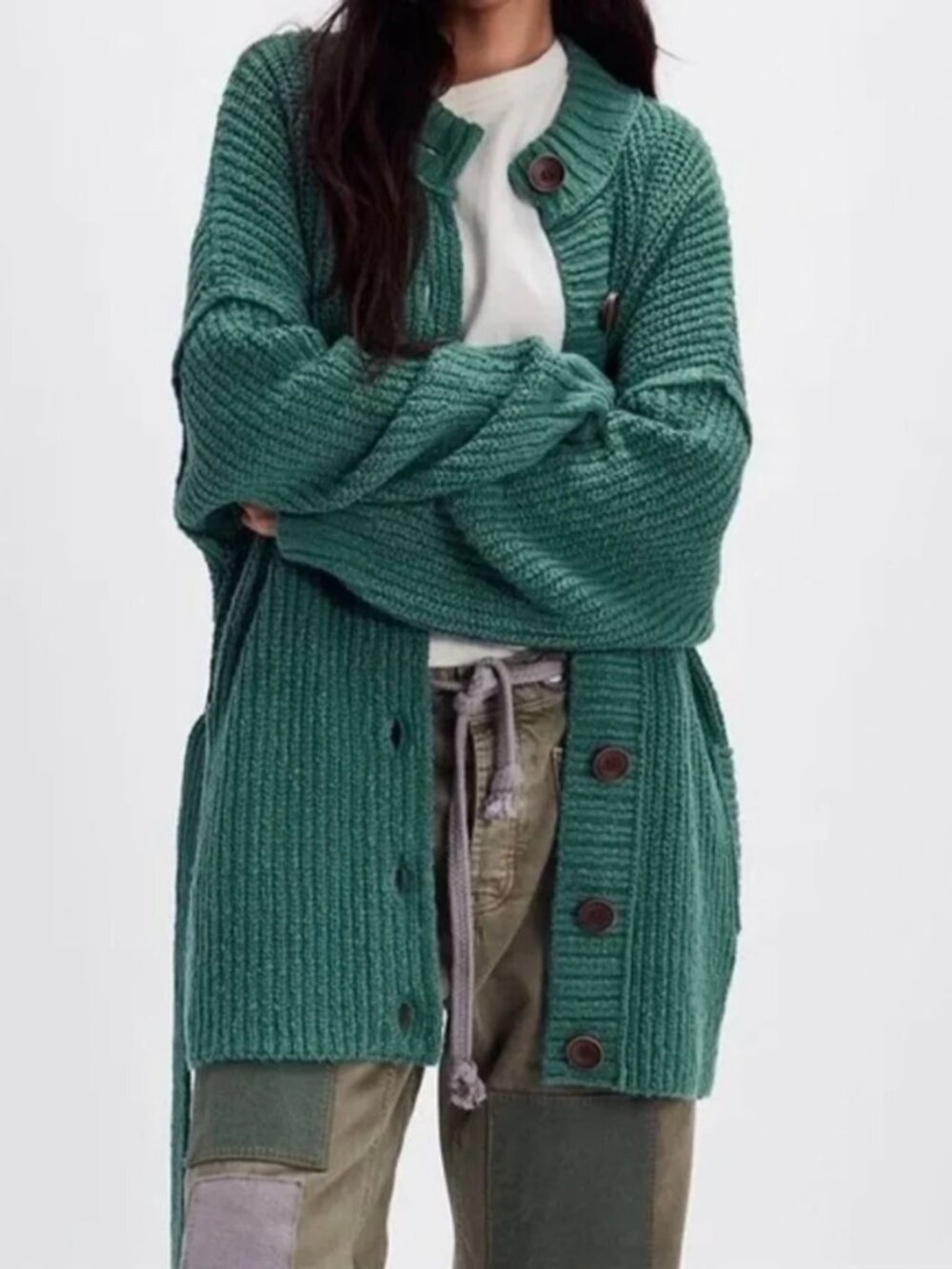 NWT Free People Brooklyn Belted Cardi - Picture 2 of 16